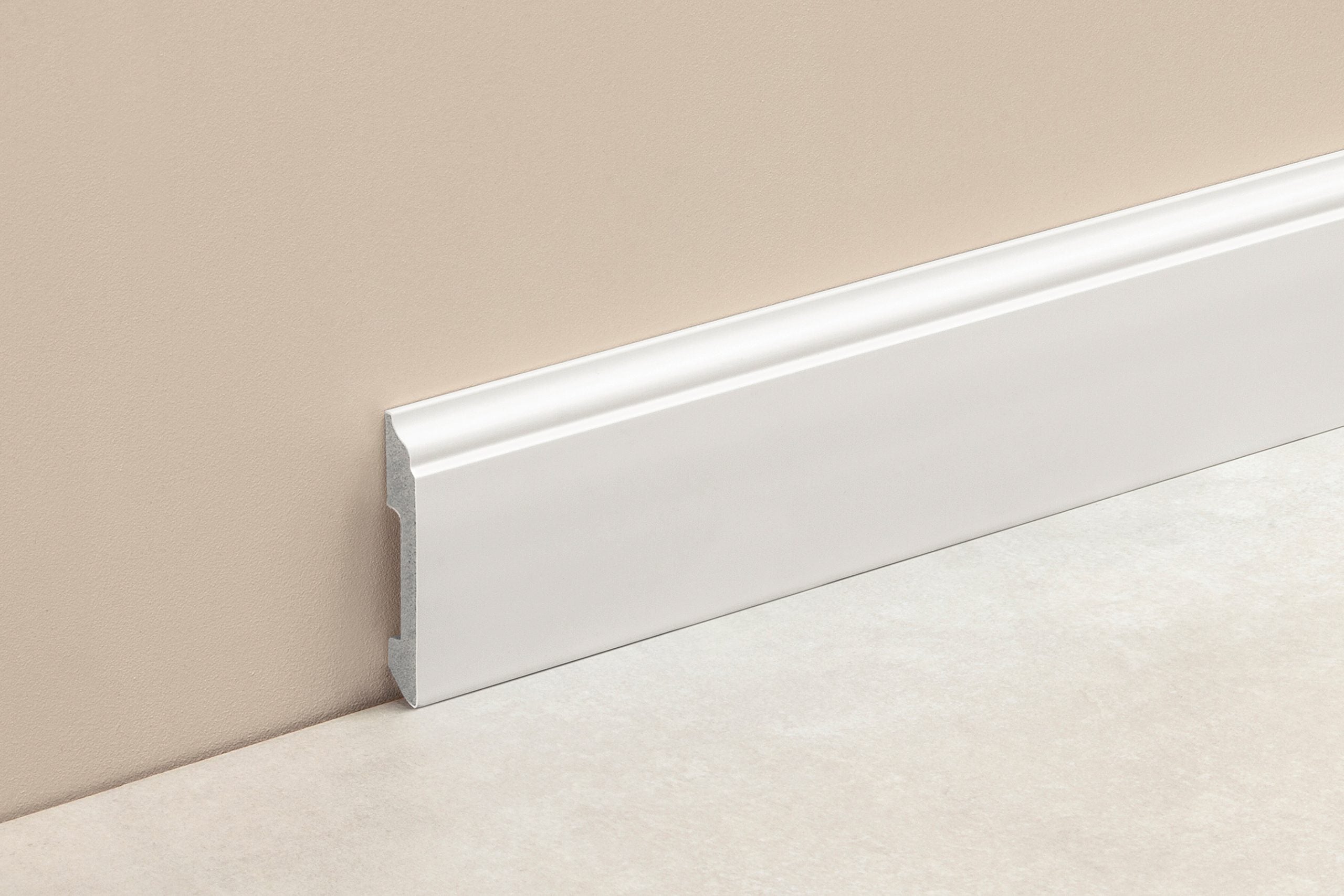 Guardapolvo EPS Curves 15x80x2400 mm Blanco Mate