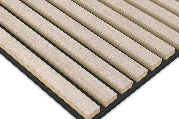 Panel Acustico 60x60 Ceniza / PET Negro