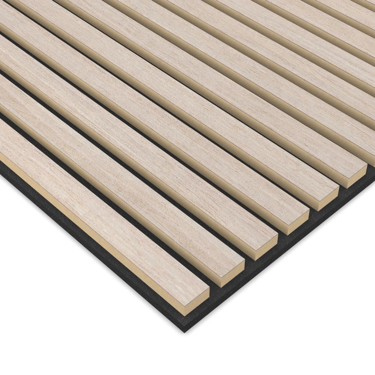Panel Acustico 60x60 Ceniza / PET Negro