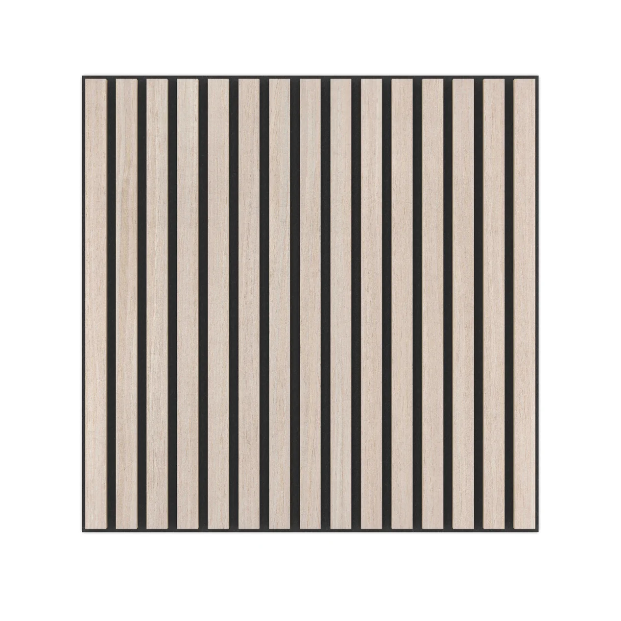 Panel Acustico 60x60 Ceniza / PET Negro
