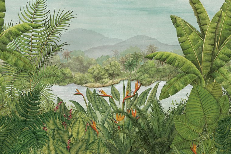 Papel Mural - Rainforest Bloom - DG3RAI103X