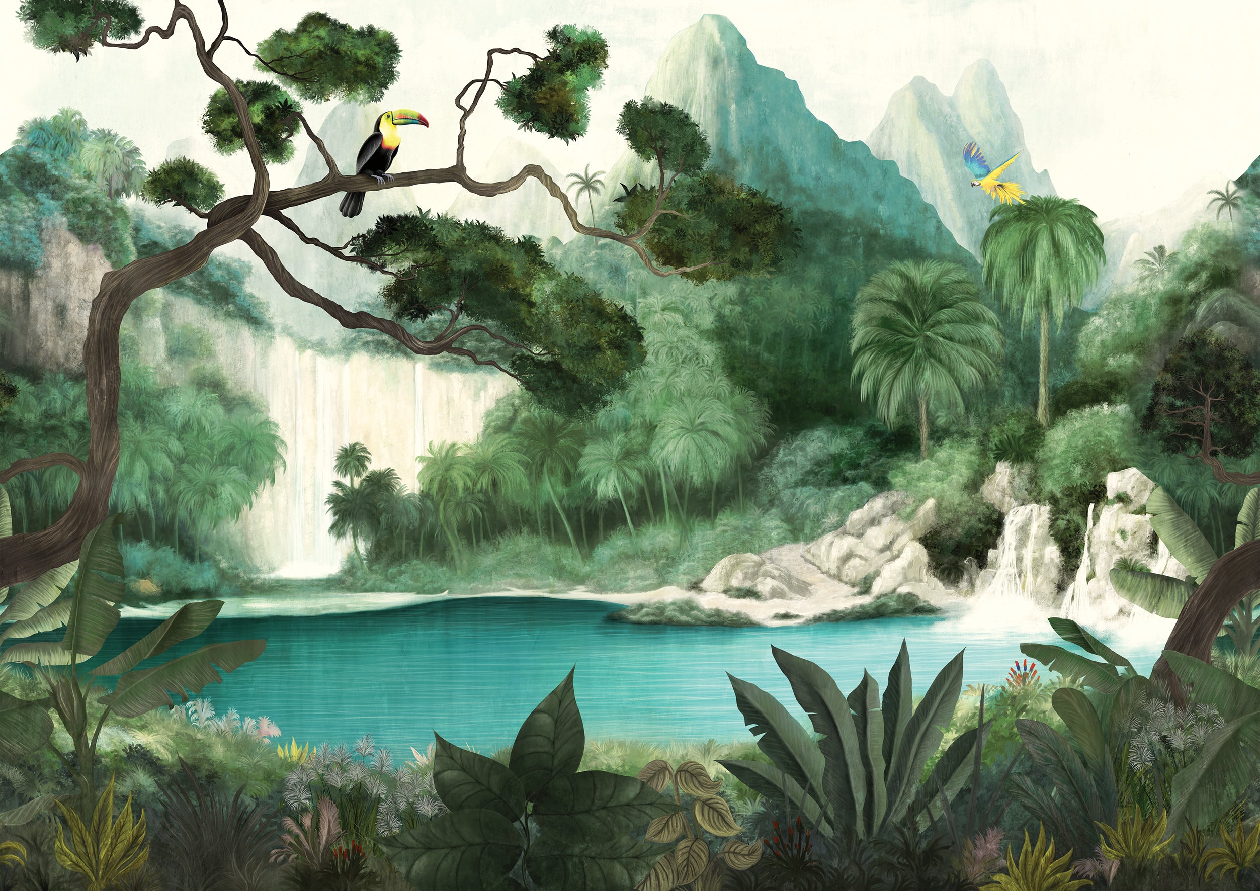 Papel Mural - Toucan Azur - DG4TOU102X