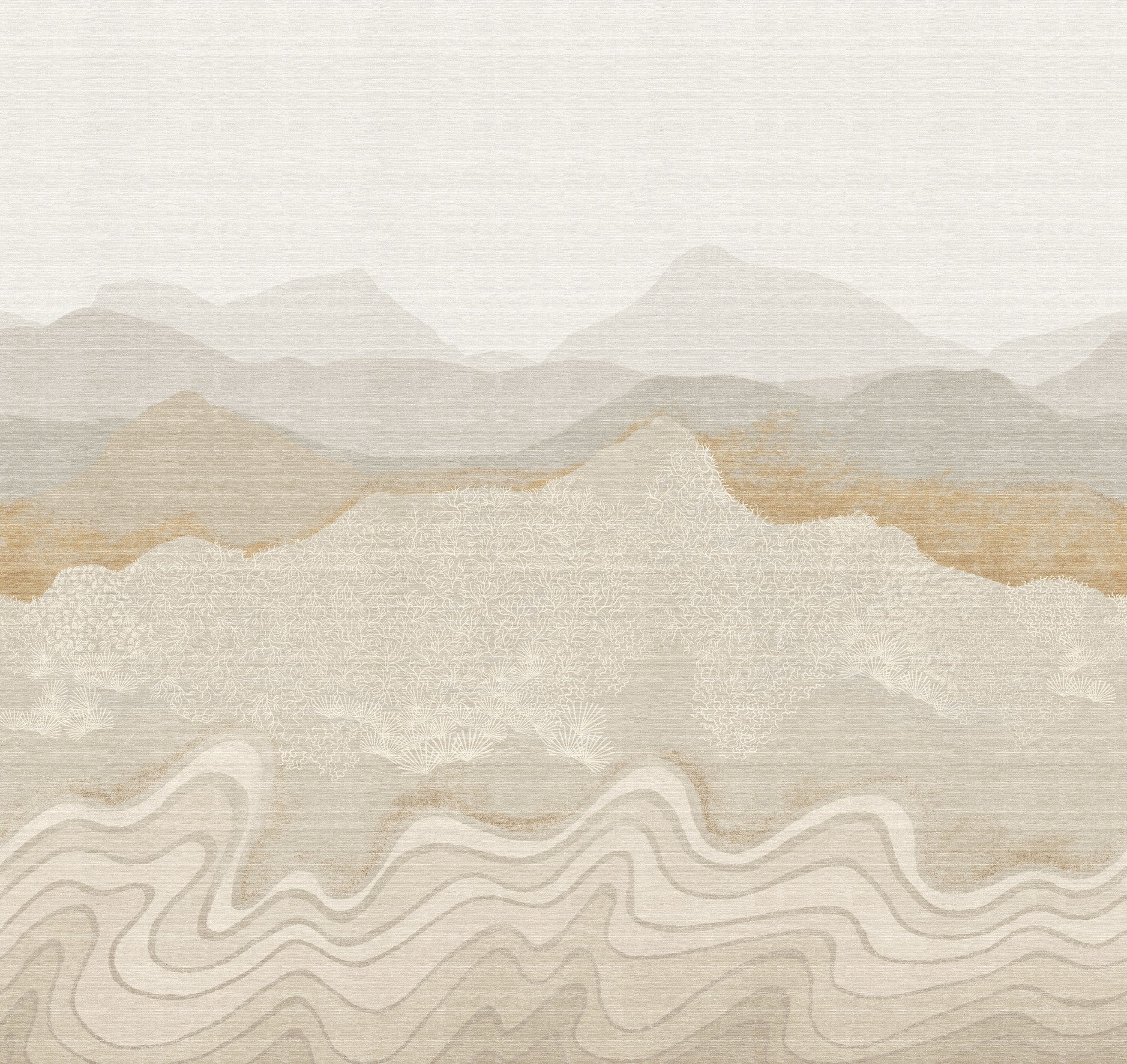 Papel Mural - Nebula Gold - DGZON202X