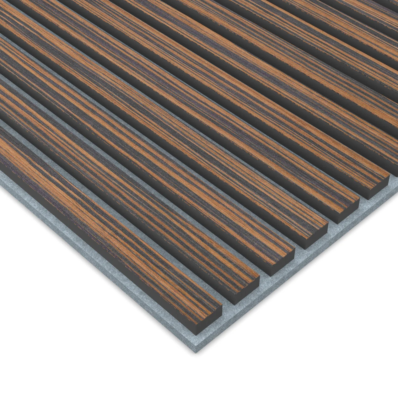 Panel Acustico 60x60 Ebano / PET Gris