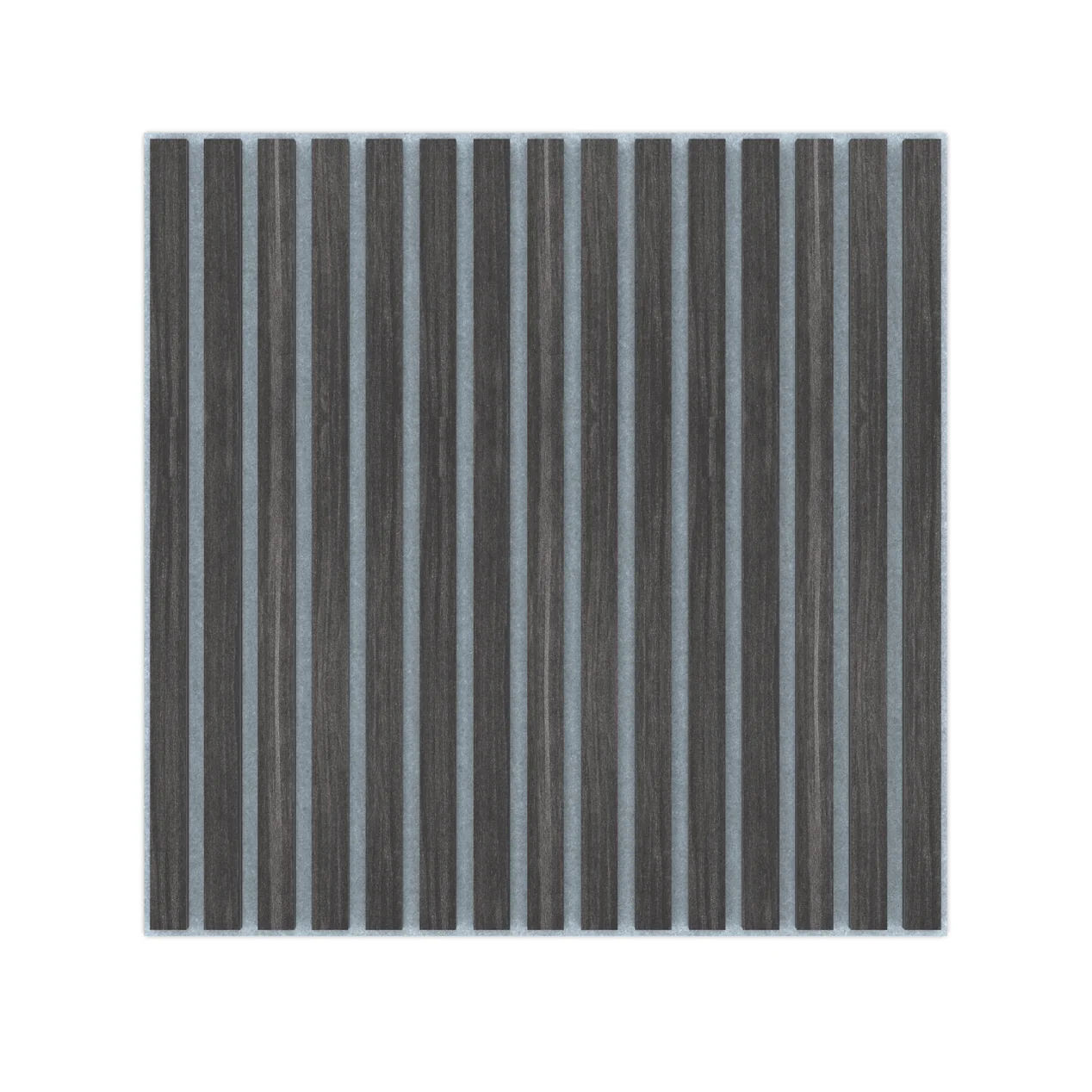 Panel Acustico 60x60 Encina Negra / PET Gris