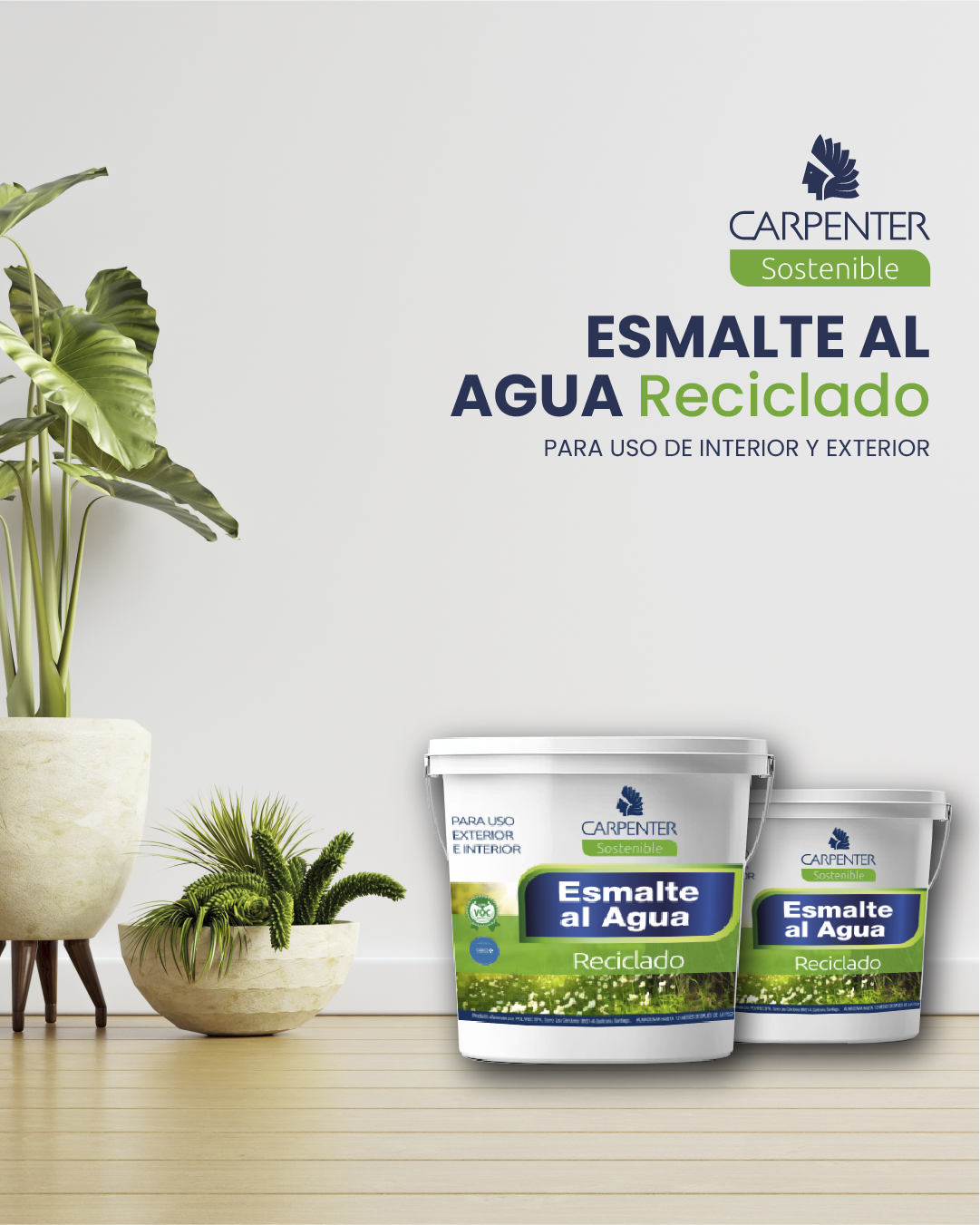 Pintura Reciclada Color Blanco Nieve (Galon)