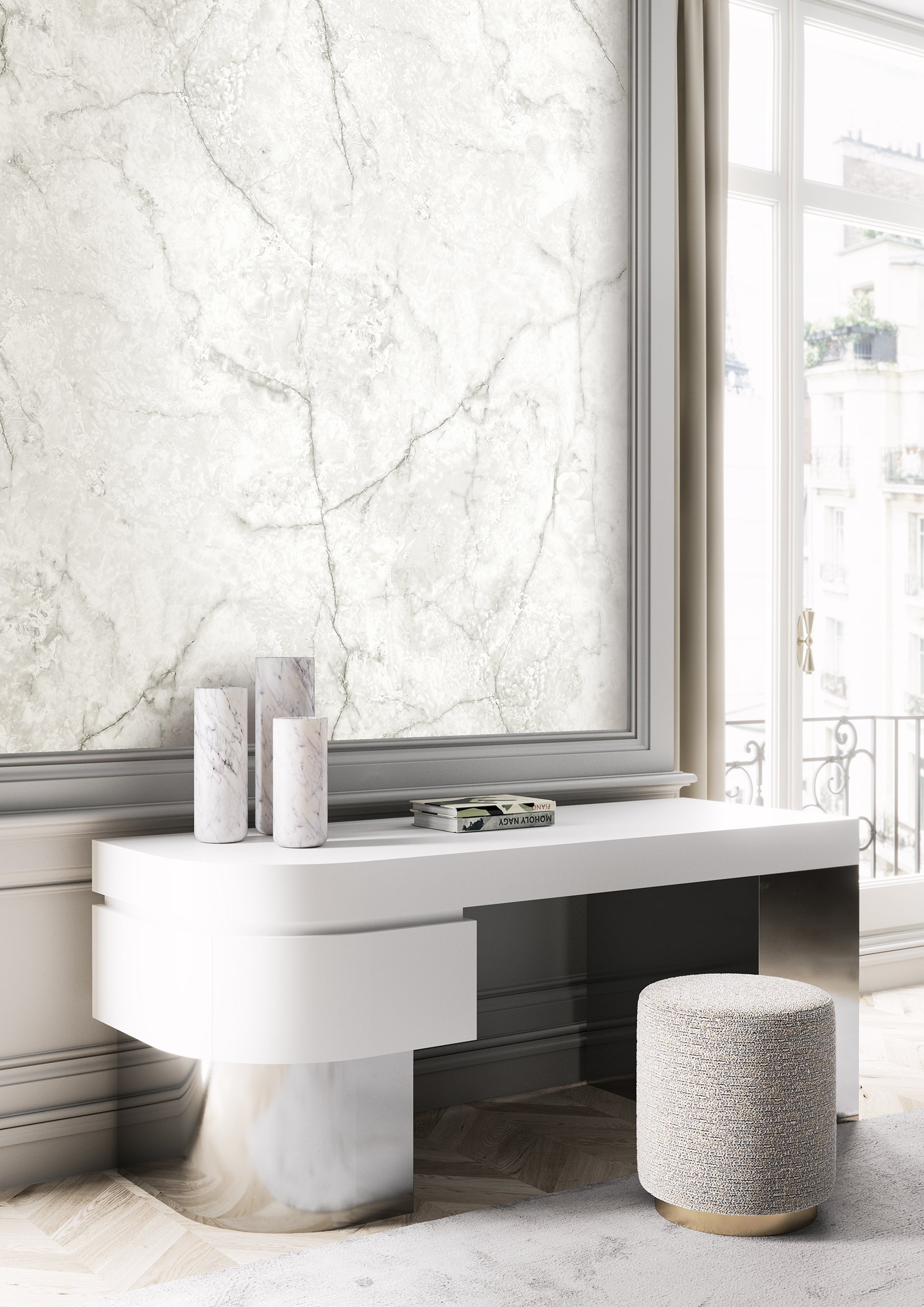 Papel Mural - Carrara White - DG3CAR101X