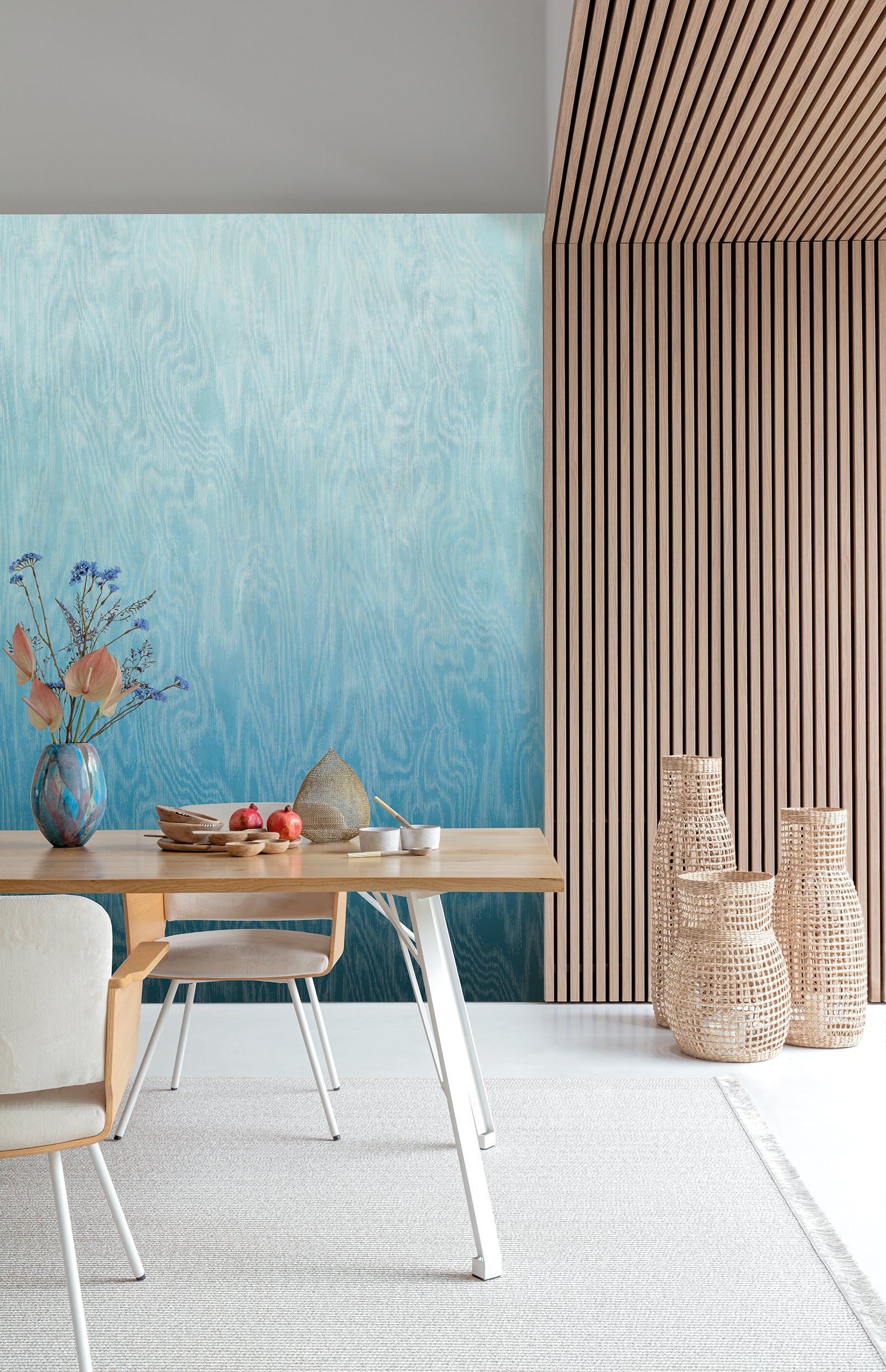 Papel Mural - Moire Blue - DG4MOI103X