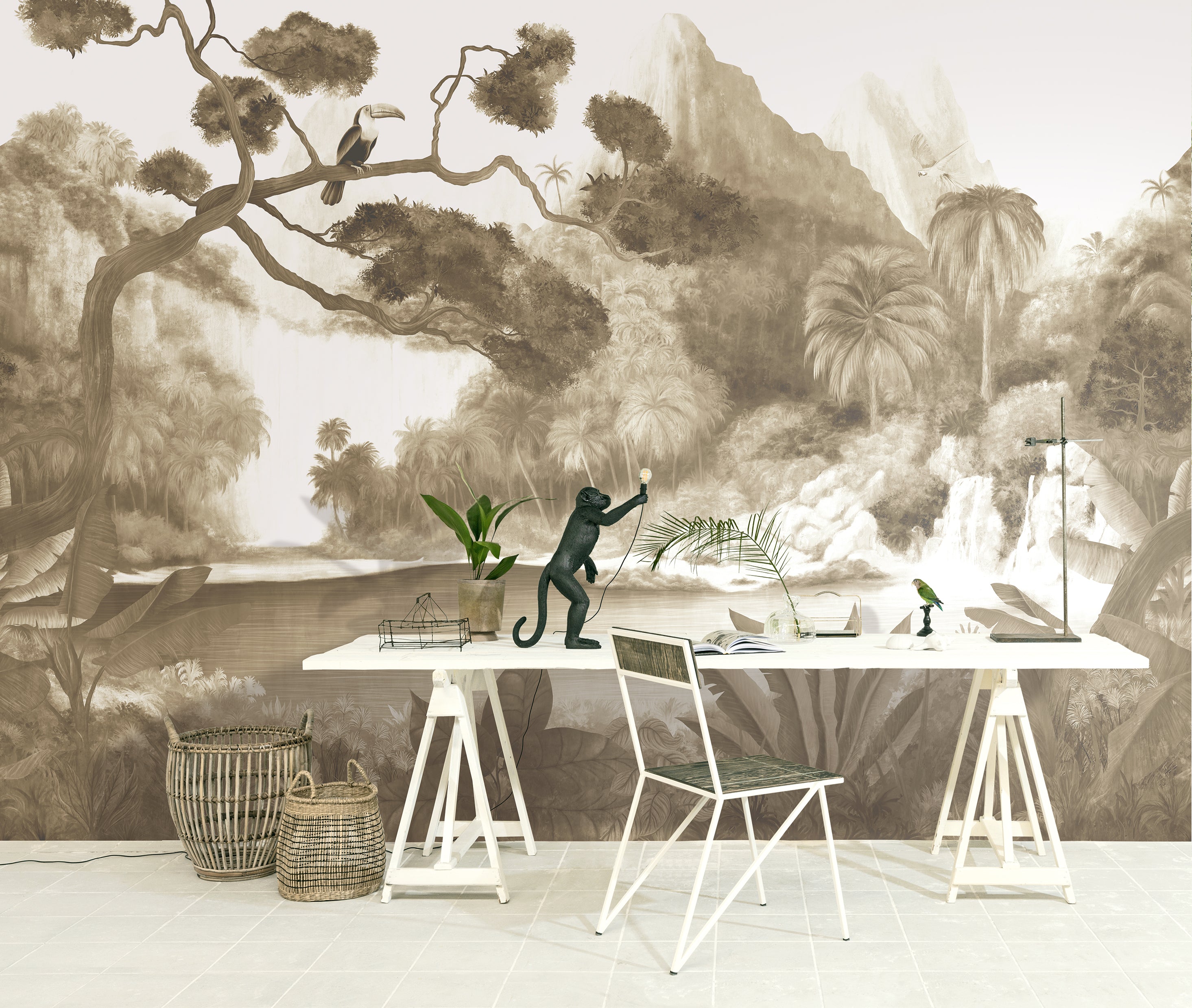 Papel Mural - Toucan Sepia - DG4TOU101X