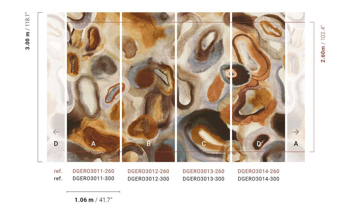 Papel Mural - Acharius Rust - DGERO301X-260