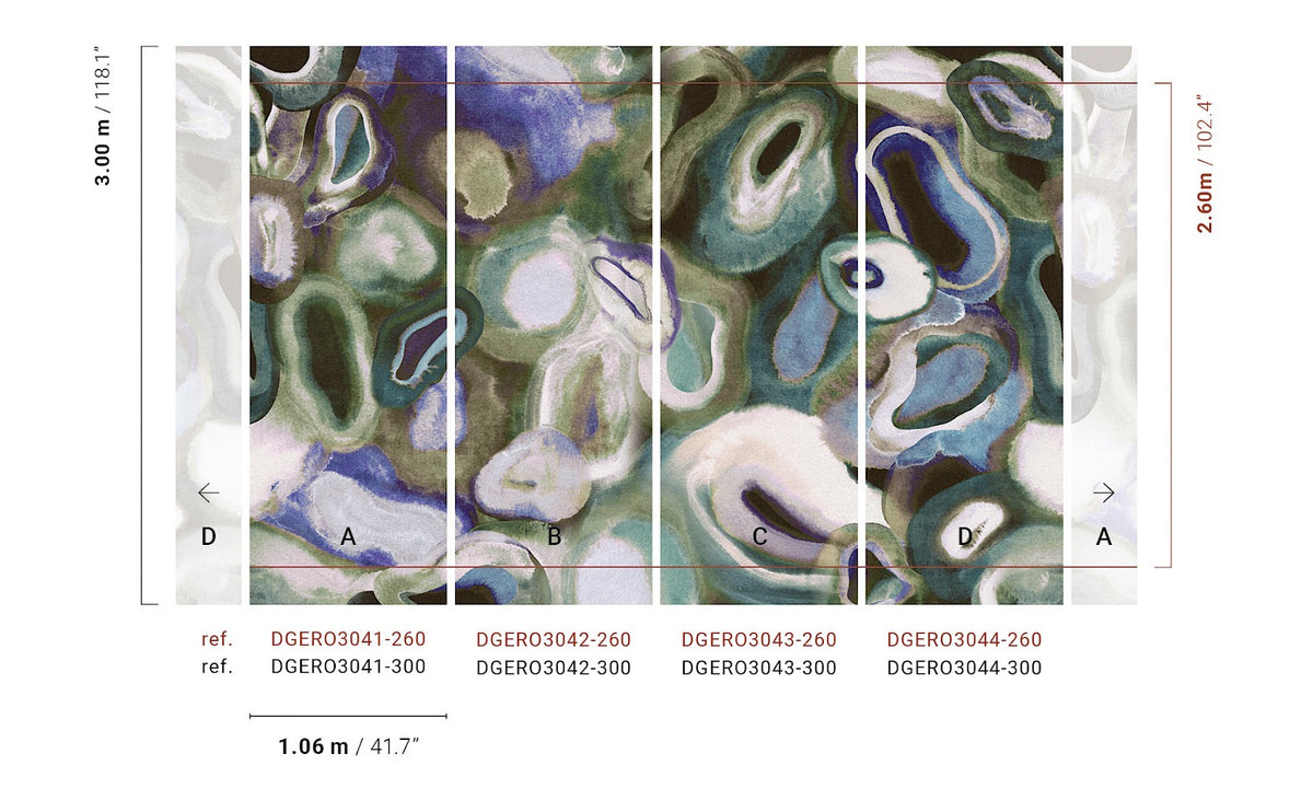 Papel Mural - Acharius Aqua - DGERO304X-260