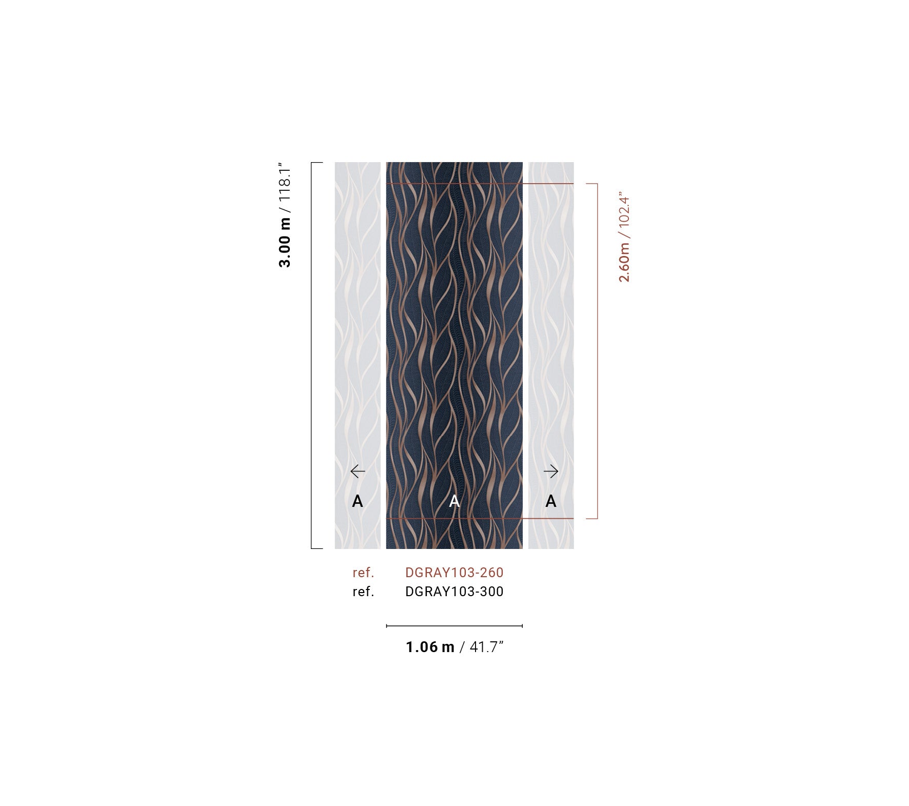 Papel Mural - Unda Vulcano - DGRAY103-260