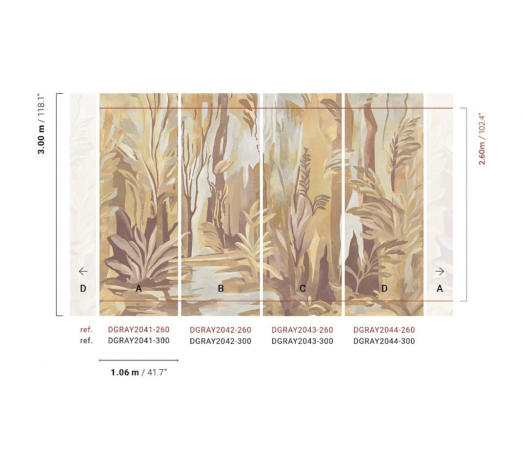 Papel Mural - Taiga Andorra - DGRAY204X-260