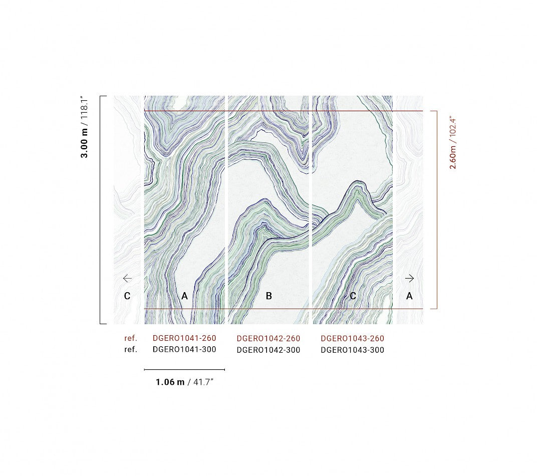 Papel Mural - Dirillo Aqua - DGERO104X-260
