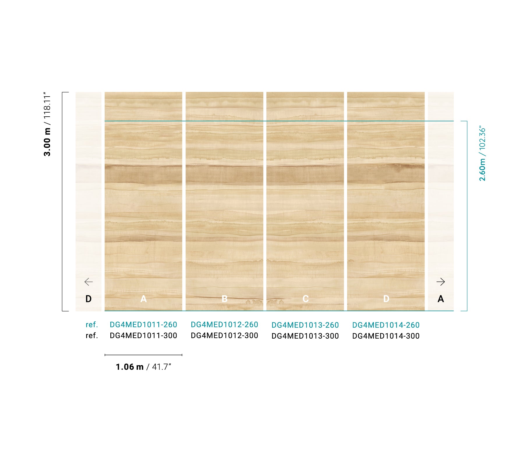 Papel Mural - Medite Linen - DG4MED101X