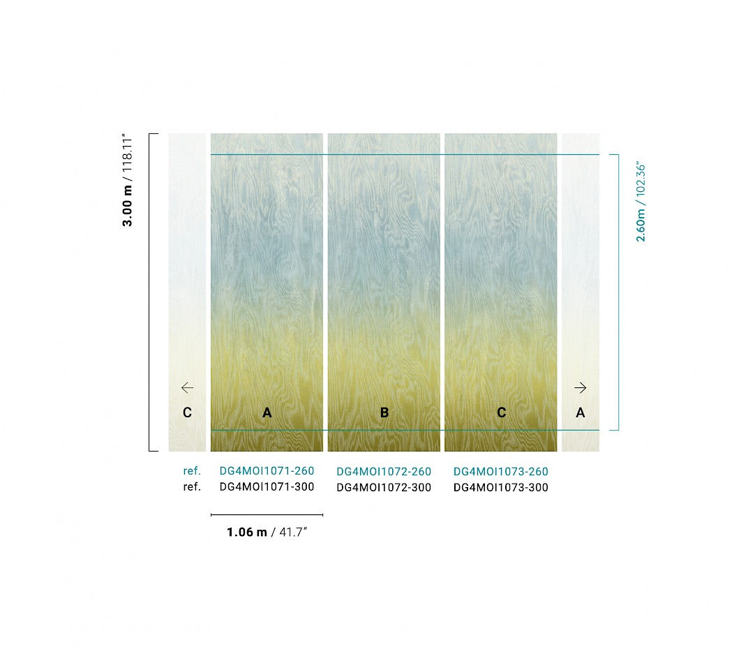 Papel Mural - Moire Sea - DG4MOI107X