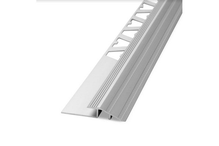 Perfil de Reducción con Rampa Aluminio Cromo Mate 41x7x2000 mm