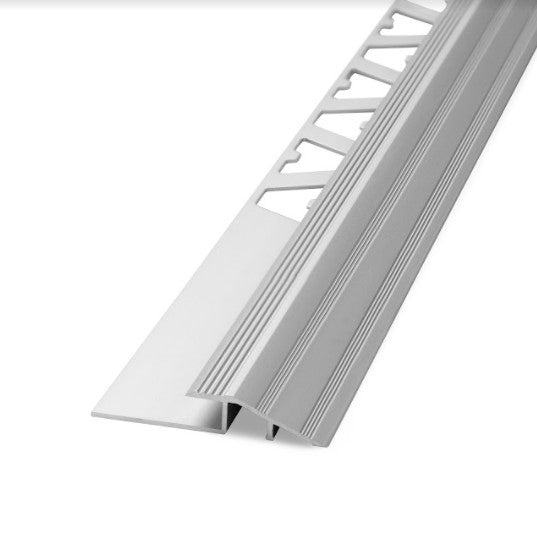 Perfil de Reducción con Rampa Aluminio Cromo Mate 41x7x2000 mm