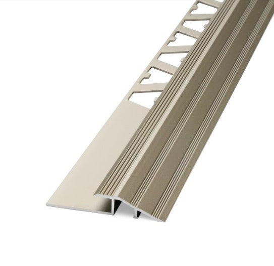 Perfil de Reducción con Rampa Aluminio Niquel Mate 41x7x2000 mm