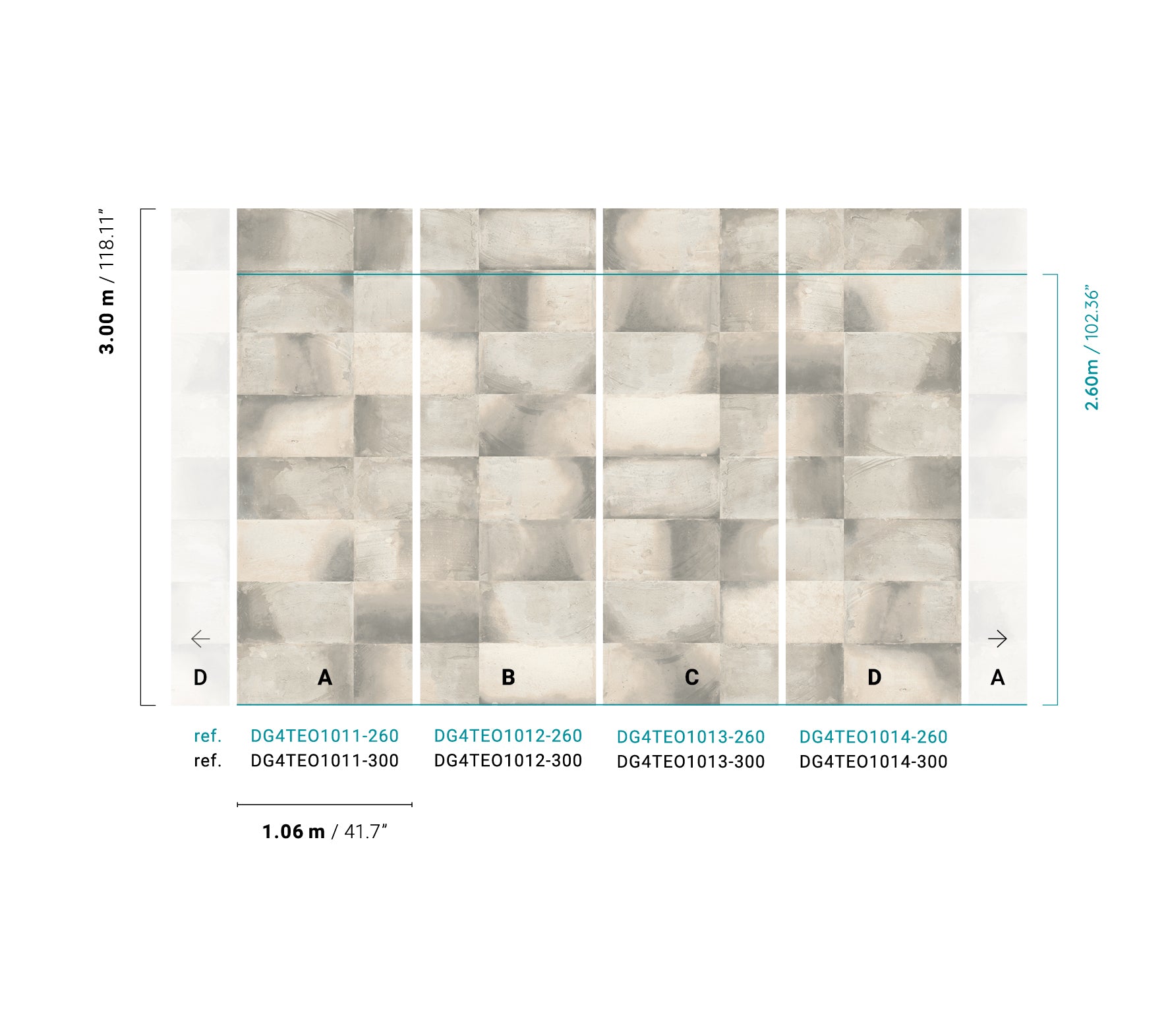 Papel Mural - Teo Travertin - DG4TEO101X