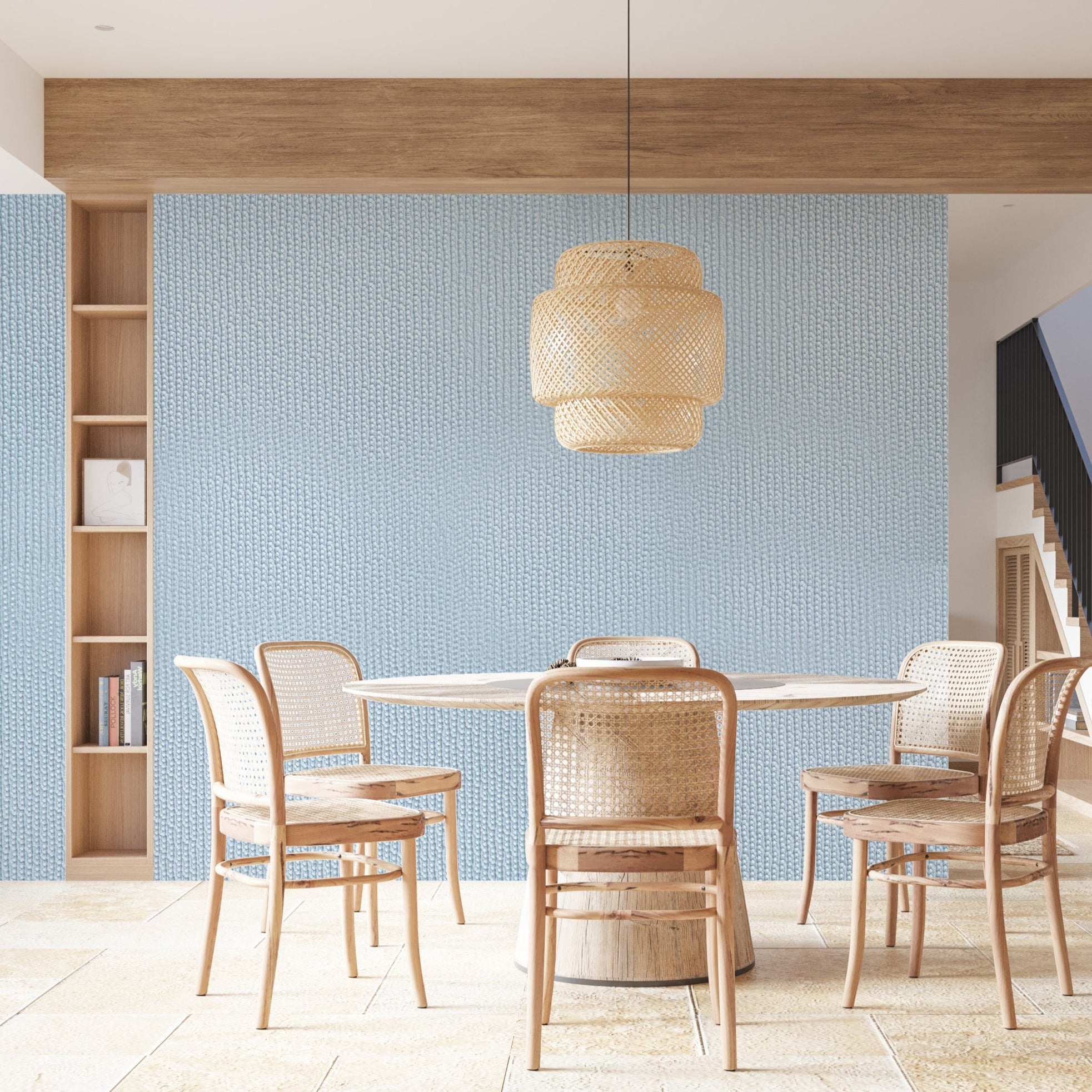 Papel Mural - Rattan Celeste