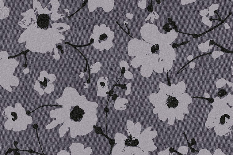 Metal Velvet Flower and Lin - 18002