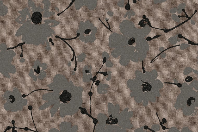 Metal Velvet Flower and Lin - 18004