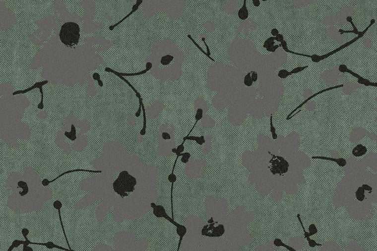 Metal Velvet Flower and Lin - 18009