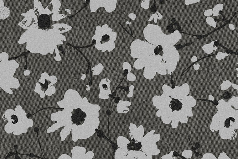Metal Velvet Flower and Lin - 18011