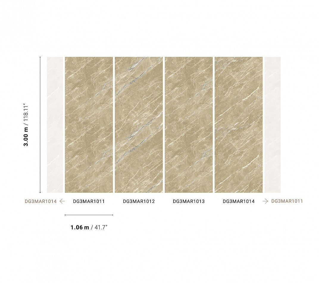 Papel Mural - Marcuina Taupe - DG3MAR101X