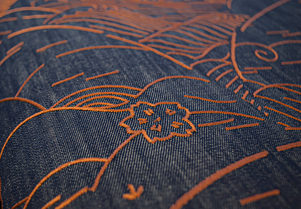 Papel Mural - Indigo Macaque - MO3000