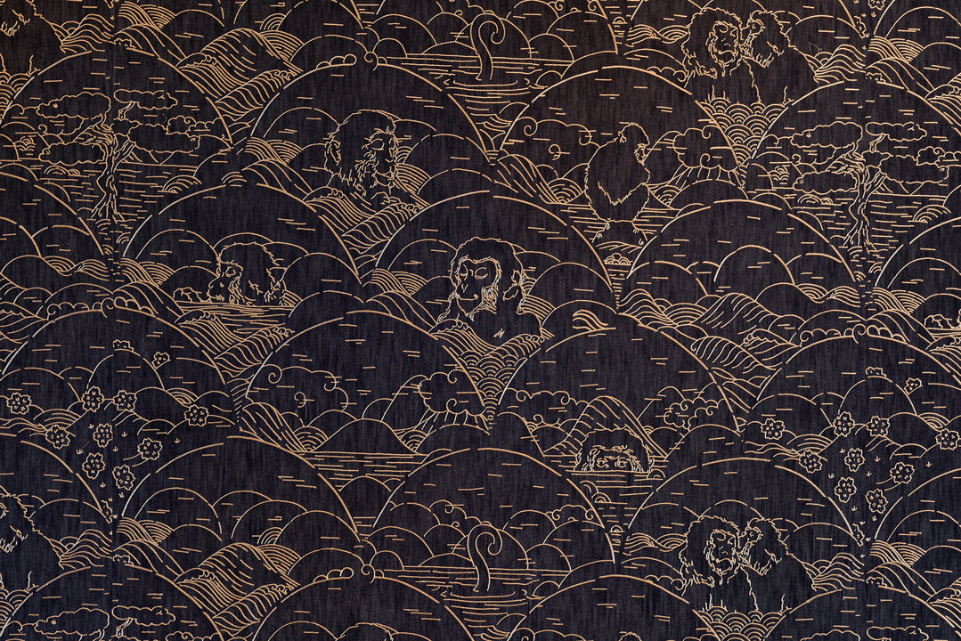 Papel Mural - Indigo Macaque - MO3001