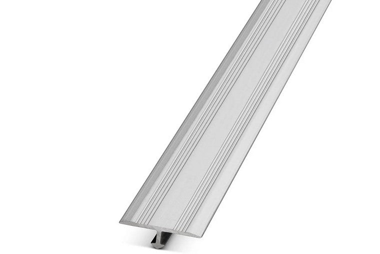 Perfil de Transición Aluminio Cromo Mate 20x8x2000 mm