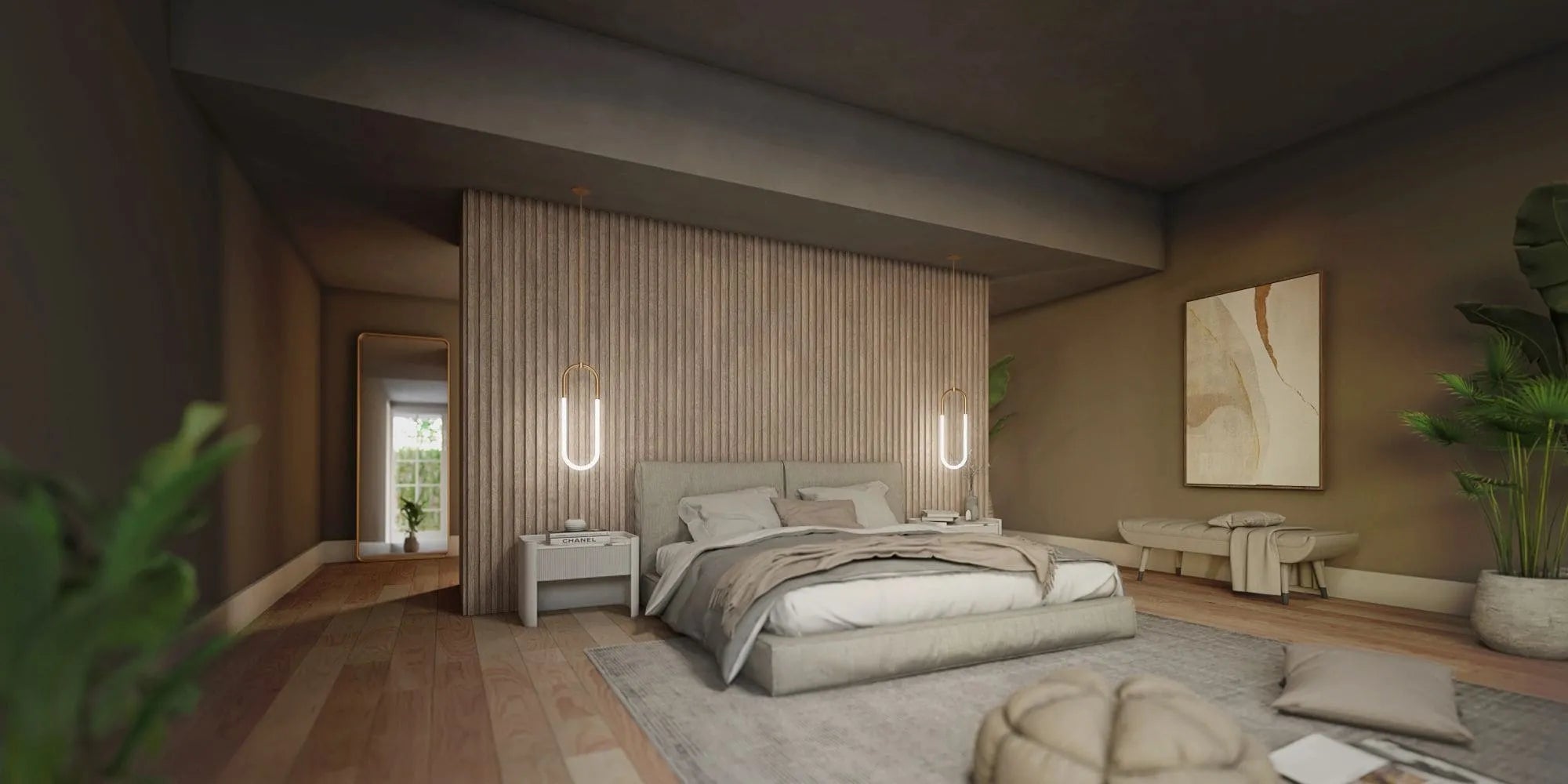 Wall Panel Wide Roble Oscuro