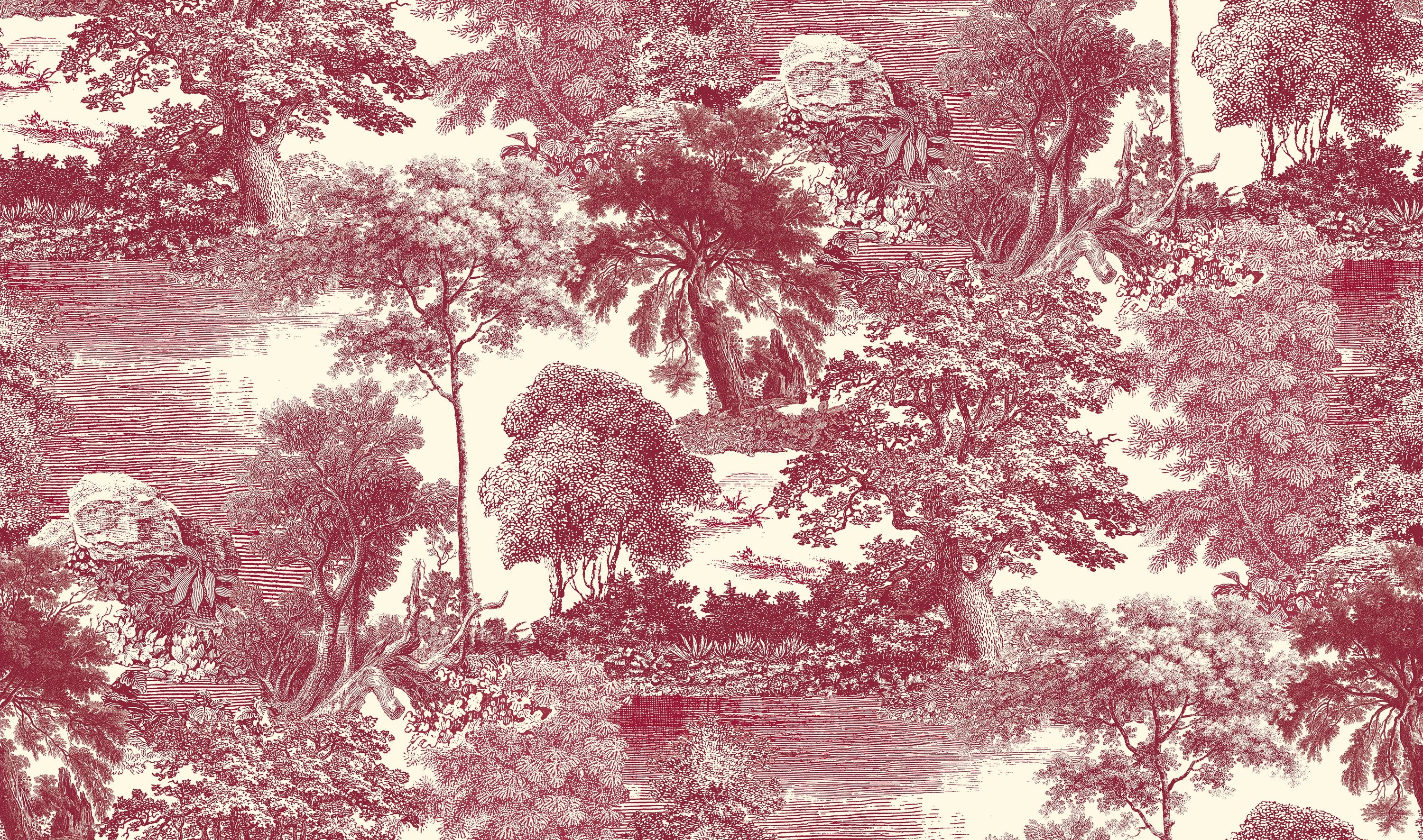 Papel Mural - Salcey Burgundy - DGSAL105X