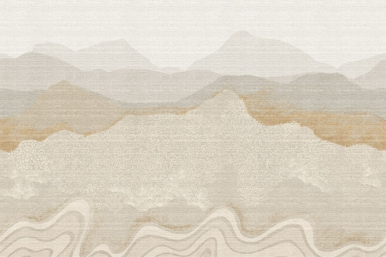 Papel Mural - Nebula Gold - DGZON202X