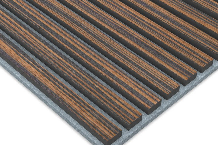 Panel Acustico 60x60 Ebano / PET Gris