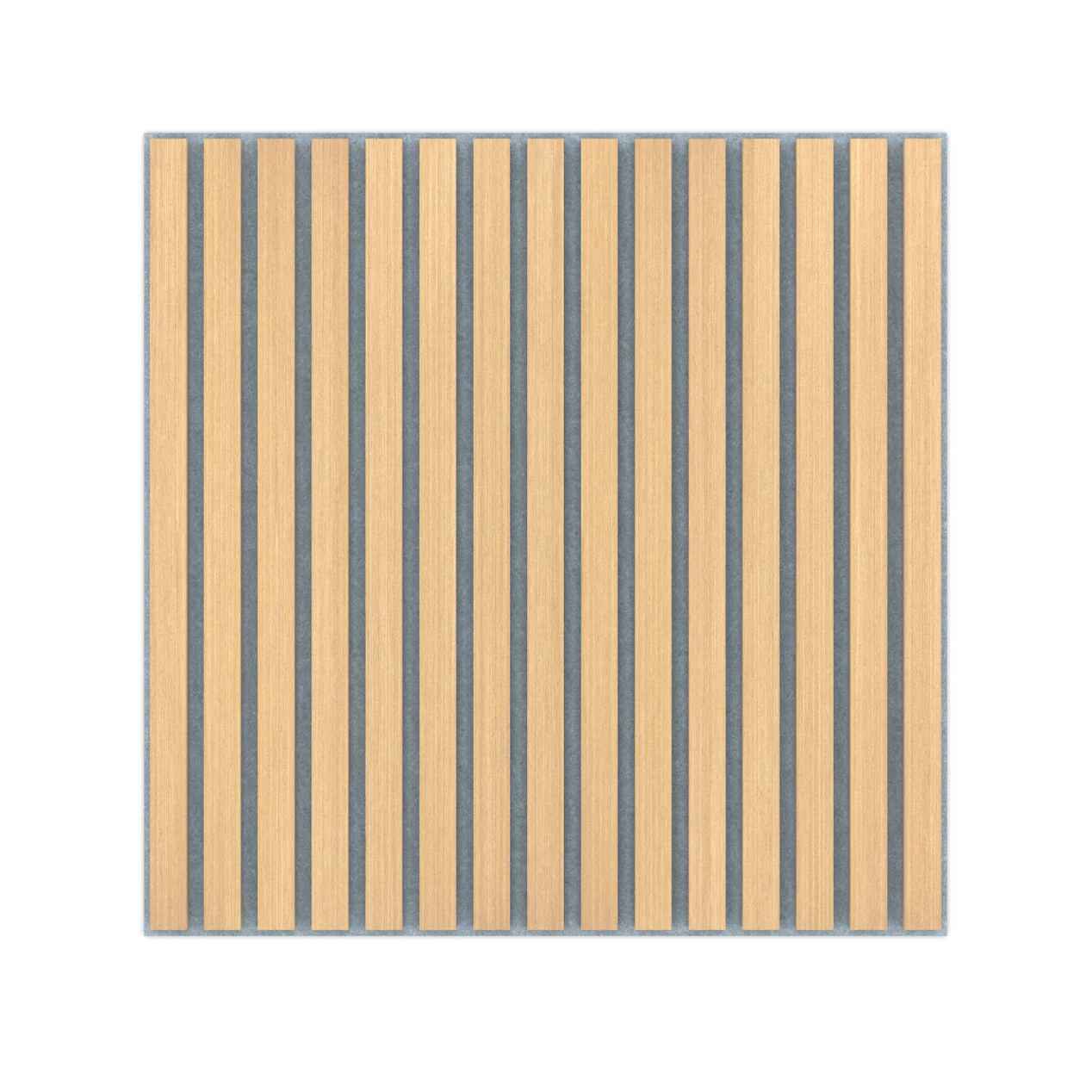 Panel Acustico 60x60 Freijo / PET Gris