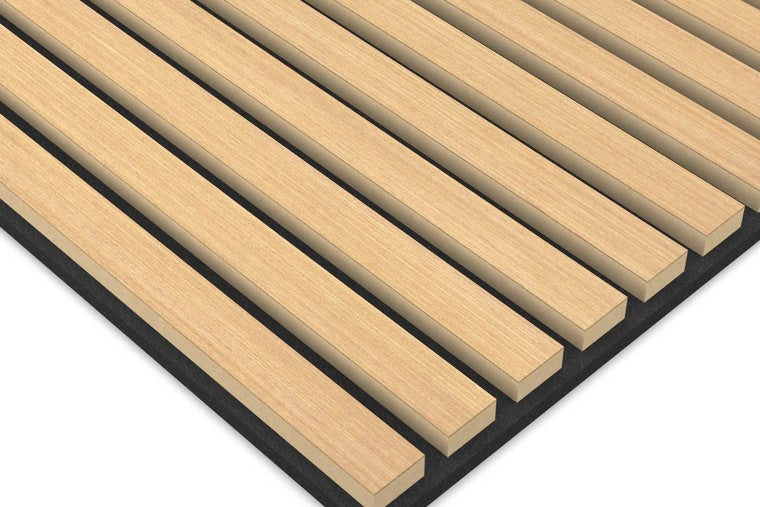 Panel Acustico 60x60 Freijo / PET Negro