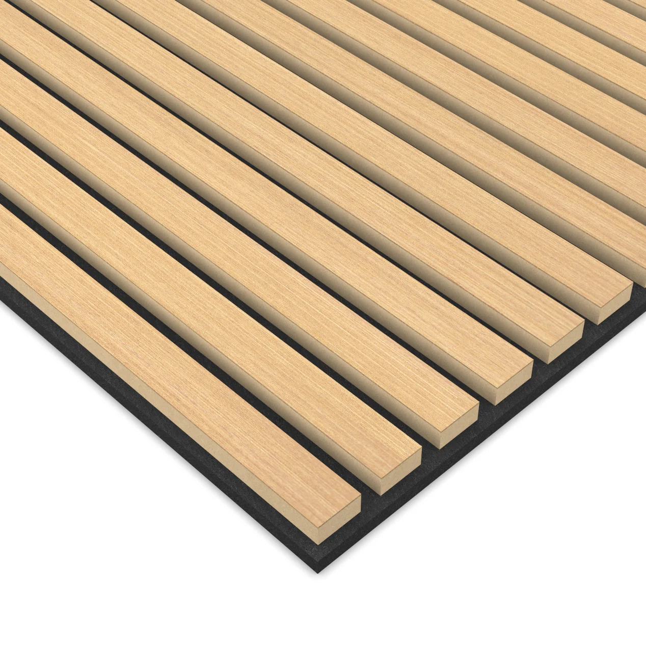 Panel Acustico 60x60 Freijo / PET Negro