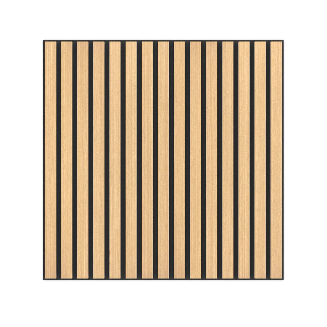 Panel Acustico 60x60 Freijo / PET Negro