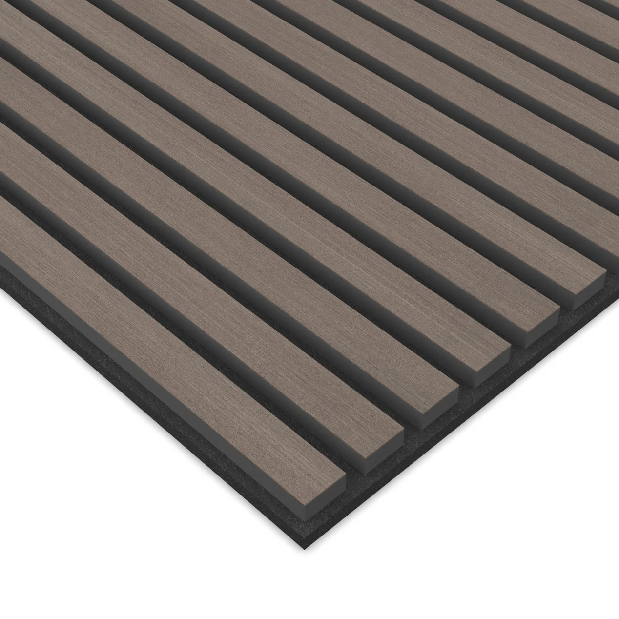 Panel Acustico 60x60 Gris Lineal / PET Negro