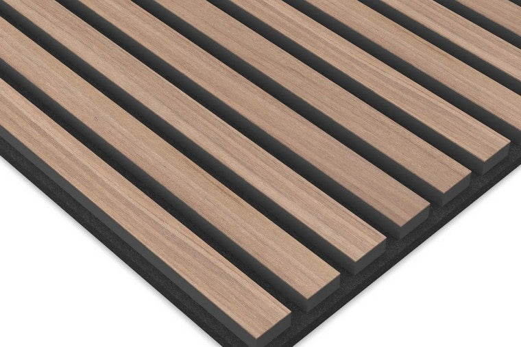 Panel Acustico 60x60 Nogal / PET Negro