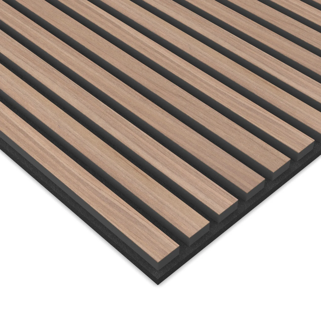 Panel Acustico 60x60 Nogal / PET Negro