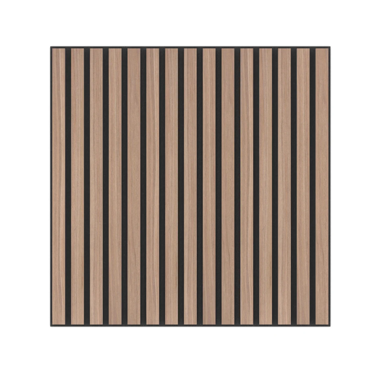 Panel Acustico 60x60 Nogal / PET Negro
