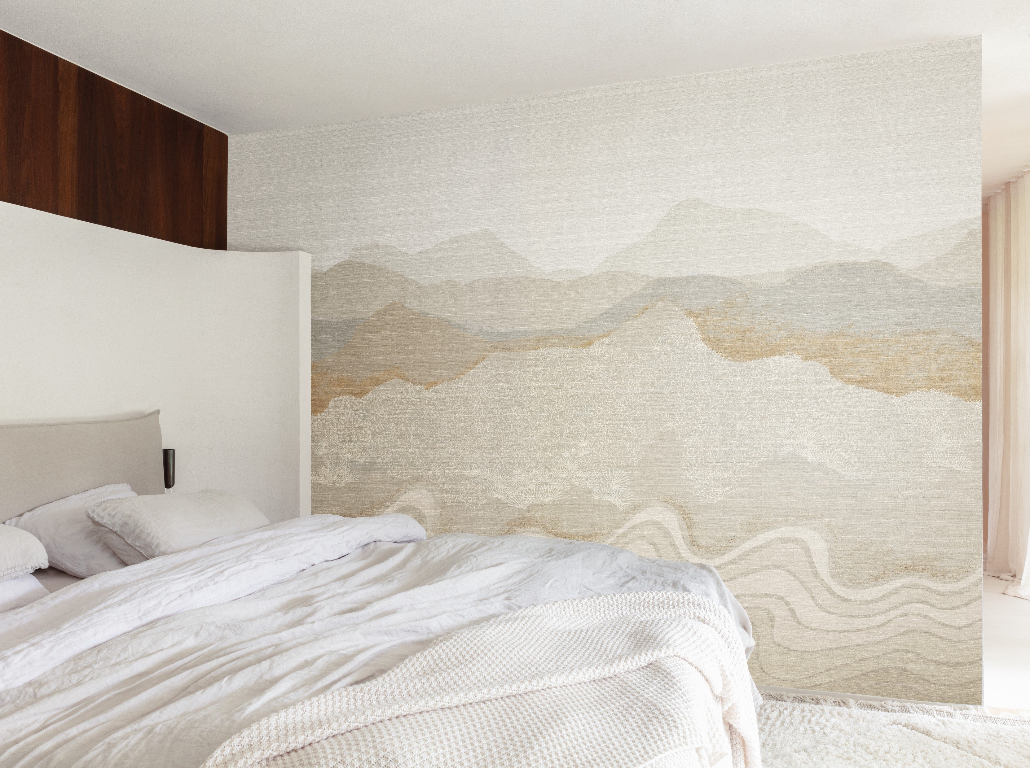 Papel Mural - Nebula Gold - DGZON202X