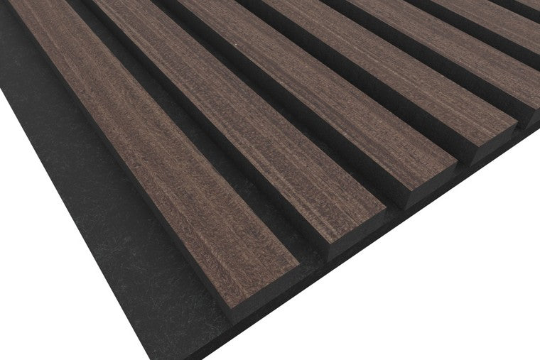 Panel Acustico Wenge / PET Negro