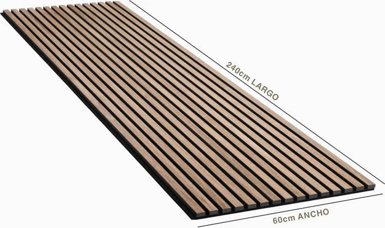 Panel Acustico Gris Lineal / PET Gris