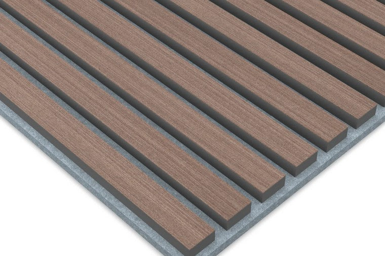 Panel Acustico 60x60 Wenge / PET Gris