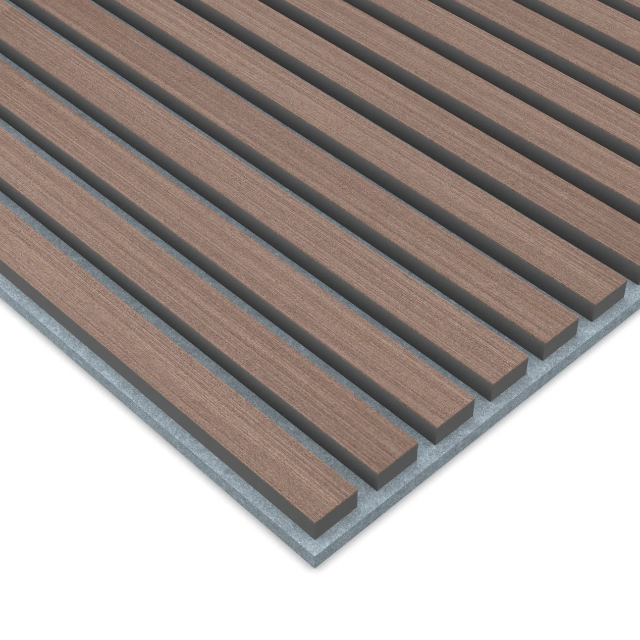 Panel Acustico 60x60 Wenge / PET Gris
